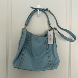 Cole Haan Blue Leather Shoulder Bag